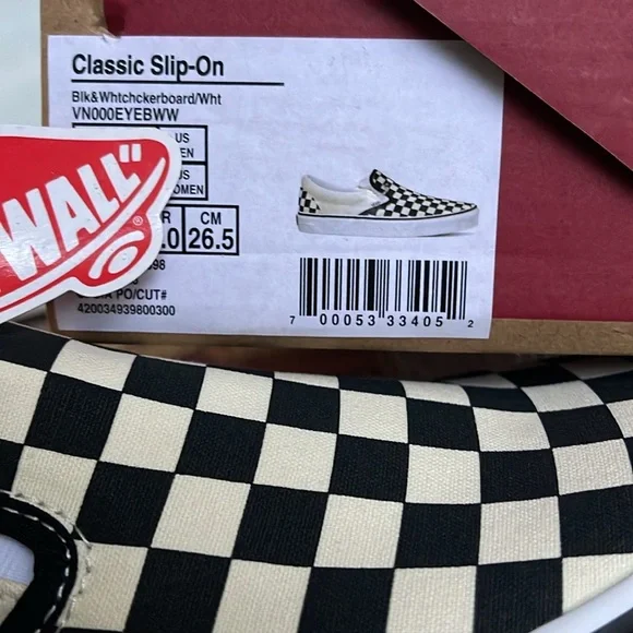 Vans WMNS Classic Slip-On BIk&Whtchckerboard/WhtVN000EYEBWWSneakers